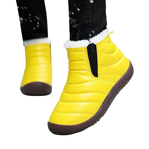 Winterschuhe Jungen Warm Gefütterte Wasserdicht Winterboots Schneestiefel Herbstschuhe Rutschfeste Unisex Winterstiefel Winterschuhe Wanderschuhe Winter Outdoor Barfußschuhe Stiefel Snowboots von Rouingdd