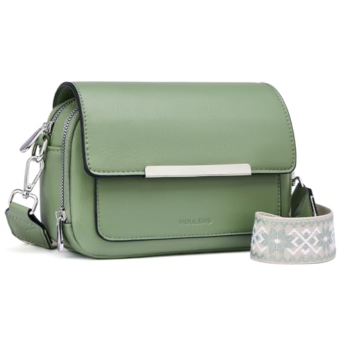 Roulens Damen Handy Umhängetasche, Vegan Leder Crossbody Bag Schultertasche mit Verstellbar Abnehmbar Breiter Gurt Roulens Damen Handy Umhängetasche, Vegan Leder Crossbody Bag Schultertasche mit Verstellbar Abnehmbar Breiter Gurt von Roulens