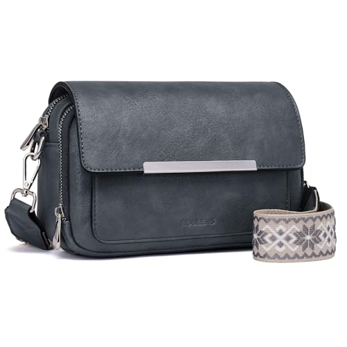 Roulens Damen Handy Umhängetasche, Vegan Leder Crossbody Bag Schultertasche mit Verstellbar Abnehmbar Breiter Gurt Roulens Damen Handy Umhängetasche, Vegan Leder Crossbody Bag Schultertasche mit Verstellbar Abnehmbar Breiter Gurt von Roulens