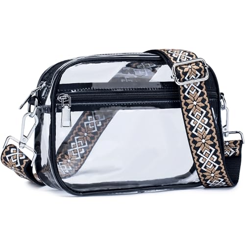 Roulens Damen Handy Umhängetasche,Veganem Leder Crossbody Schultertasche,Breiter Riemen Abendtasche mit drei Reißverschlussfächern Handtaschemit mit Kartenschlitz Verstellbar Abnehmbar Schultergurt Roulens Damen Handy Umhängetasche,Veganem Leder Crossbody Schultertasche,Breiter Riemen Abendtasche mit drei Reißverschlussfächern Handtaschemit mit Kartenschlitz Verstellbar Abnehmbar Schultergurt von Roulens