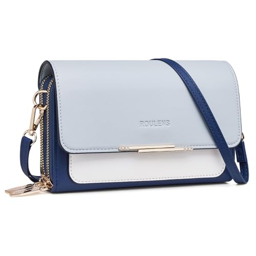 Roulens Klein Handy Umhängetasche,Damen Kleine Umhängetasche,PU Leder Crossbody Schultertasche Reisepass Handytasche mit Kartenschlitz Verstellbar Abnehmbar Schultergurt von Roulens