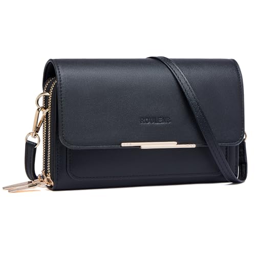 Roulens Klein Handy Umhängetasche,Damen Kleine Umhängetasche,PU Leder Crossbody Schultertasche Reisepass Handytasche mit Kartenschlitz Verstellbar Abnehmbar Schultergurt von Roulens