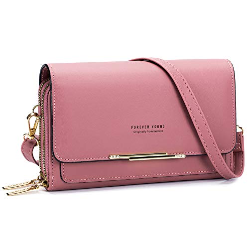 Roulens Klein Handy Umhängetasche,Damen Kleine Umhängetasche,PU Leder Crossbody Schultertasche Reisepass Handytasche mit Kartenschlitz Verstellbar Abnehmbar Schultergurt von Roulens