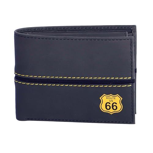 ROUTE 66 Geldbörse für Herren, Geldbörse mit Geldbörse, Kartenetui für Herren, Ledergeldbörse mit RFID, Männer, Ledergeldbörse, Pablo, Marineblau, Estándar ROUTE 66 Geldbörse für Herren, Geldbörse mit Geldbörse, Kartenetui für Herren, Ledergeldbörse mit RFID, Männer, Ledergeldbörse, Pablo, Marineblau, Estándar von Route 66
