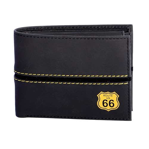 ROUTE 66 Geldbörse für Herren, Geldbörse mit Geldbörse, Kartenetui für Herren, Ledergeldbörse mit RFID, Männer, Ledergeldbörse, Pablo, Schwarz, Estándar ROUTE 66 Geldbörse für Herren, Geldbörse mit Geldbörse, Kartenetui für Herren, Ledergeldbörse mit RFID, Männer, Ledergeldbörse, Pablo, Schwarz, Estándar von Route 66