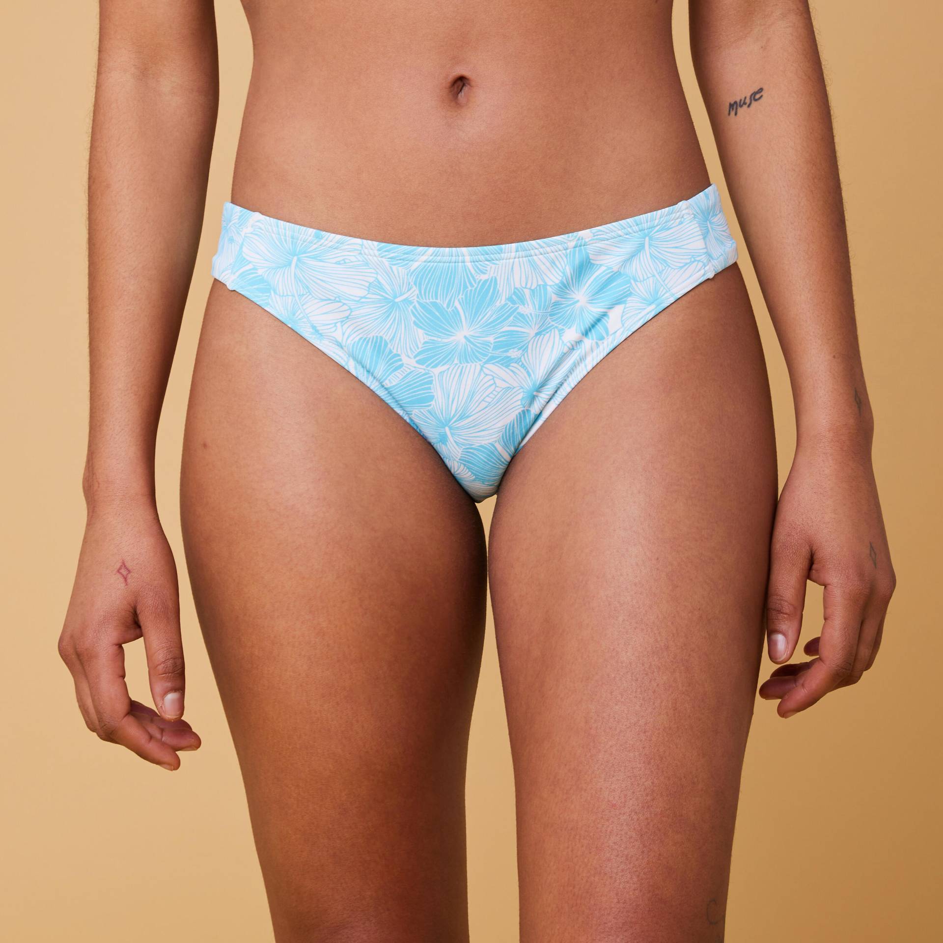 Bikini-Hose Damen hoher Beinausschnitt blau von Roxy