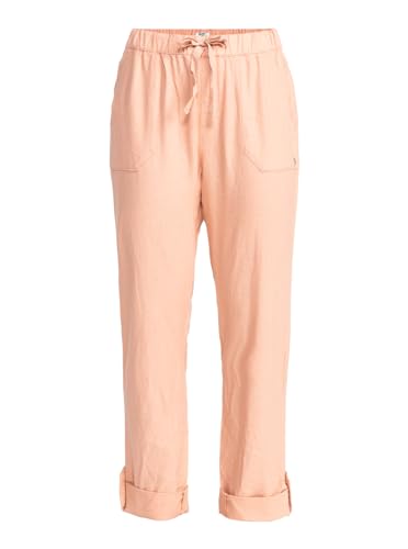 Roxy Damen Non-Denim Pants On The Seashore - Elastische Leinen-Hose für Frauen, Cafe Creme, M, ERJNP03294 von Roxy