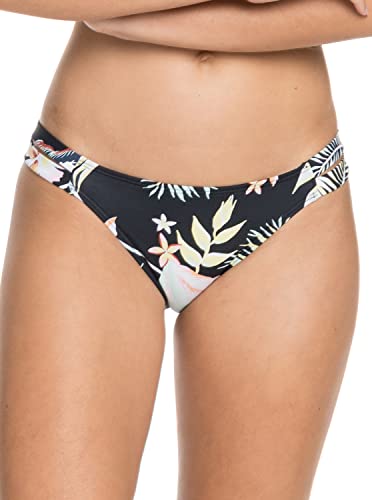Roxy Damen Printed Beach Classics - Regular Bikini Bottoms For Women Bikini-Unterteile, Schwarz, XL von Roxy