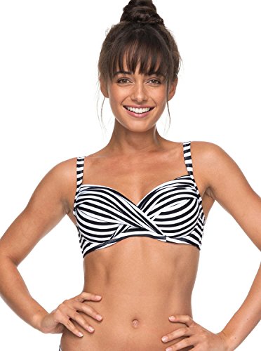 Roxy Damen PRT RO ES WR BR J WBB3 Separate Top, Bright White-Stripe_1, M von Roxy