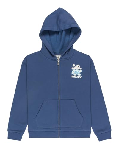 Roxy Fleecepullover, Surfgefühl, Reißverschluss, gebürstet, für Mädchen, Blau, Größe 42 von Roxy