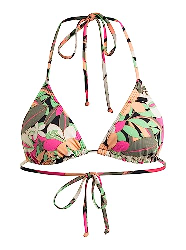 Roxy Printed Beach Classics - Tiki-Tri-Bikinioberteil für Frauen Schwarz von Roxy