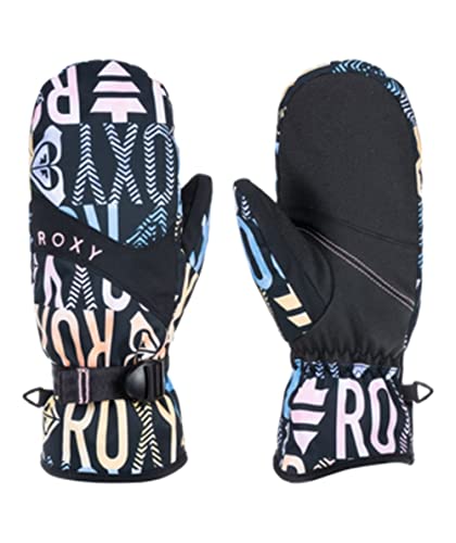 Roxy Jetty Isolierte Snowboard-/Ski-Fäustlinge, Größe M, True Black Sapin von Roxy