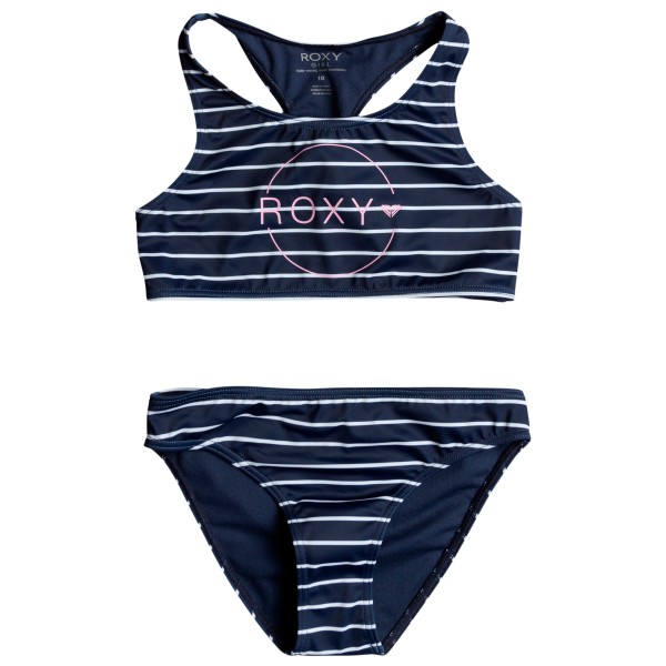 Roxy - Kid's Bico Basic Stripe Crop Top Set - Bikini Gr 16 Years blau von Roxy