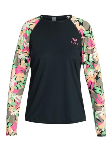 Roxy Printed - Langärmliger Rashguard mit Reißverschluss für Frauen Schwarz von Roxy