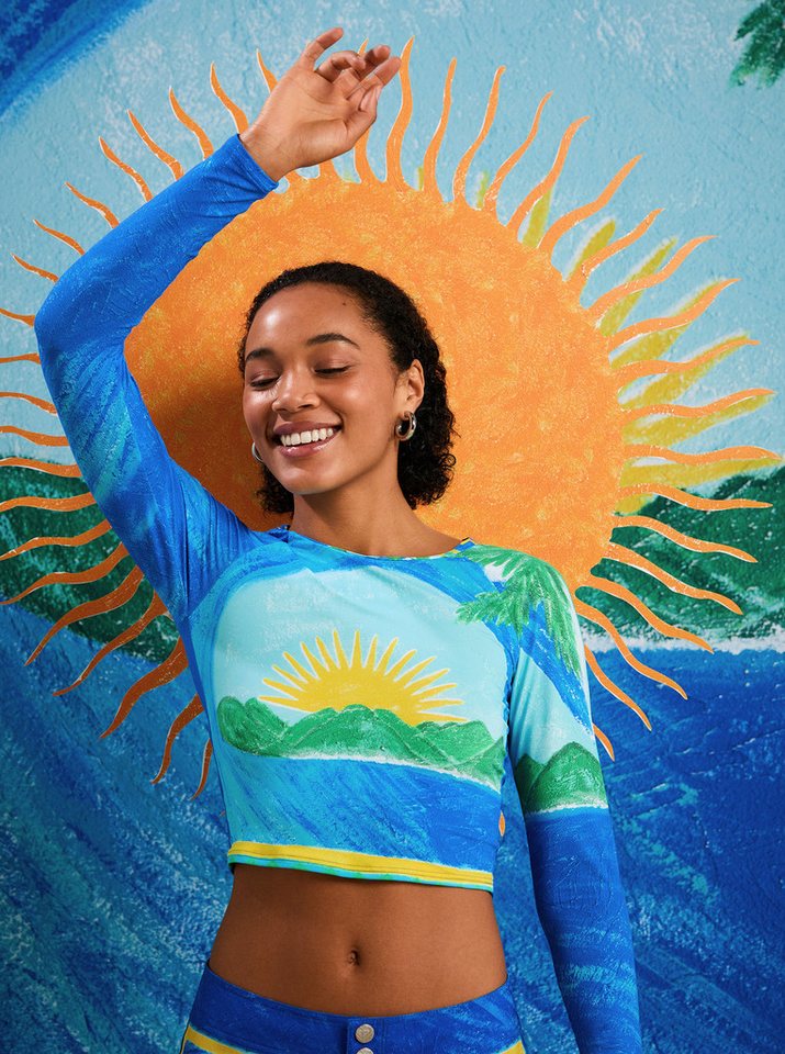 Roxy Rash Guard Atlas - Langärmliges Surf-Top mit Cropped Fit Roxy Rash Guard Atlas - Langärmliges Surf-Top mit Cropped Fit von Roxy