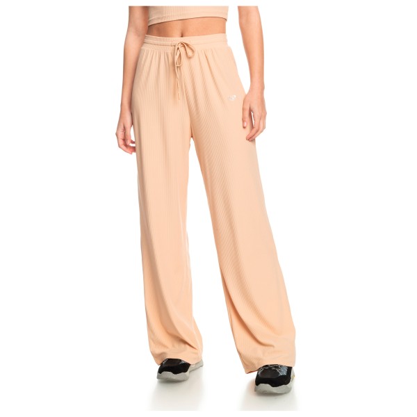 Roxy - Women's Rise & Vibe Rib Wide Leg Pants - Freizeithose Gr L beige von Roxy