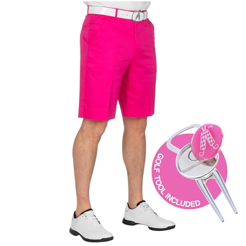 Royal & Awesome Herren Golf Shorts, Pink Ticket, 30W von Royal & Awesome