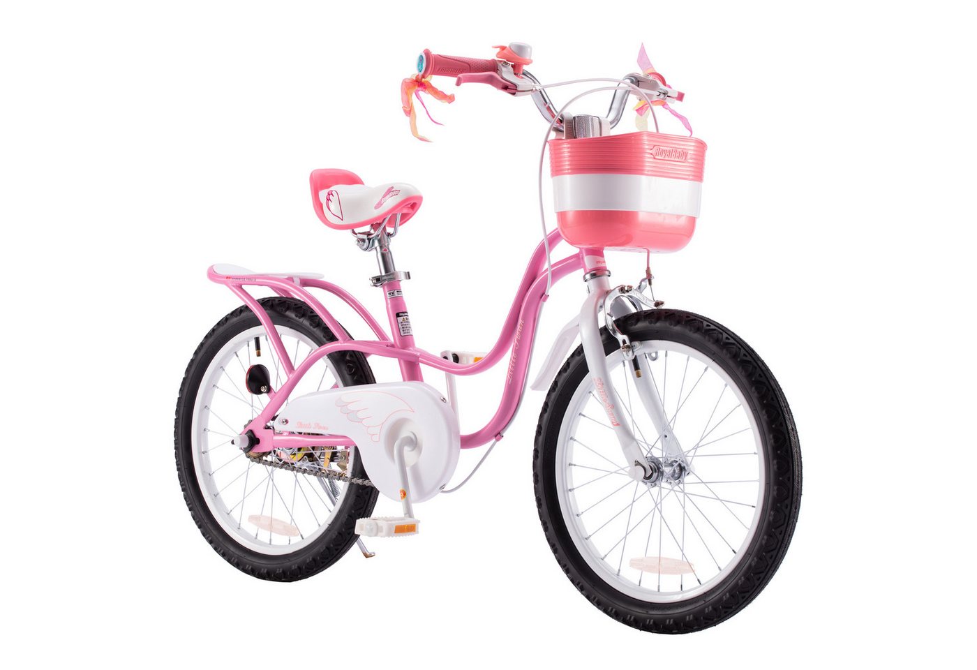 RoyalBaby Kinderfahrrad Rosa Little Swan Kinder Fahrrad für Mädchen, 1 Gang, Ohne Stützräder von RoyalBaby