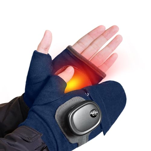 Elektrische Handschuhe | Winddichte elektrische Heizhandschuhe | Intelligente fingerlose Heizhandschuhe für Outdoor-Aktivitäten | verstellbare wiederaufladbare elektrische Handschuhe für kaltes Wetter von Rproonay