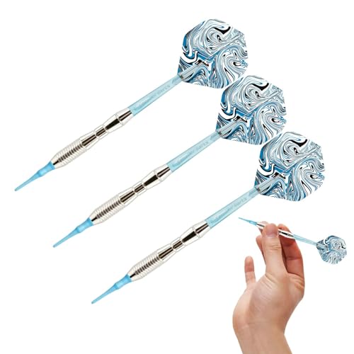 Rrlihjgu Dartpfeile Set, Dartpfeile | Professionelles Set mit weichen Dartpfeilen in Farbverlauf 3-teilig | Farbige Dartpfeile mit weicher Spitze, bunte Dartflüge von Rrlihjgu