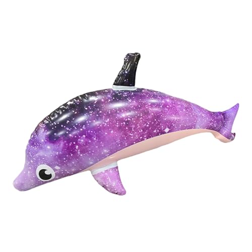 Rrlihjgu Delphin-Schwimmer, Delfin-Pool-Schwimmer | Aufblasbare Tiere für den Pool, niedlicher sternenklarer Delfin-Float | PVC Blow Up Aquatic Themed Decor Foto-Requisiten für Luau, Strand, von Rrlihjgu