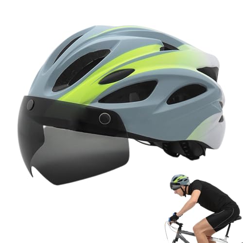 Rrlihjgu Mountainbike-Helme,Fahrrad-Reithelme, Outdoor-Helme mit wiederaufladbarem Rücklicht, Fahrradhelme, verstellbare Fahrradhelme, atmungsaktive Fahrradhelme für Erwachsene, Rennrad, Mountainbike von Rrlihjgu