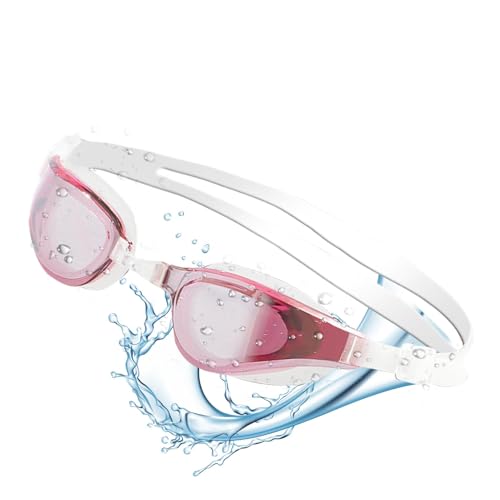 Rrlihjgu Schwimmbrille, Anti-Fog-Schutzbrille, Tauchbrille mit rutschfesten Tauchbrillen mit Riemen, Tragbare Pool -Schwimmgläser, leichte Tauch -Augengläser für Männer, Frauen von Rrlihjgu