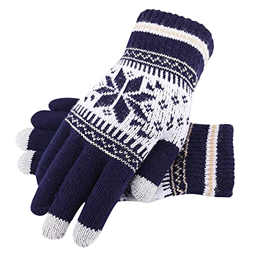 Rrongwn Winterhandschuhe Touchscreen Für Herren Damen Winter Gestrickte Handschuhe Winddicht Warme Handschuhe Anti Rutsch Winter Fäustlinge Outdoor Skihandschuhe von Rrongwn