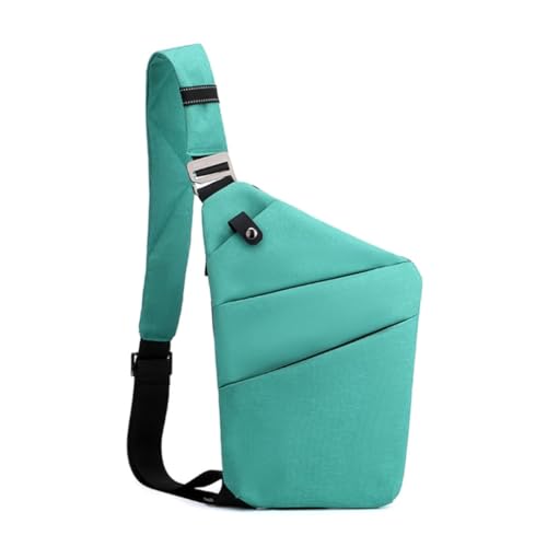 Ruarby Crossbody Bag Gürteltasche für Erwachsene Brusttasche über die Schulter Tasche für Unisex, grün, Left shoulder von Ruarby