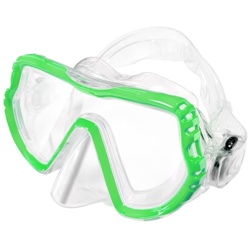 Ruayia Taucherbrille mit Nasenschutz Schwimmbrille Schnorchelmaske Kinder 180° Panorama Anti Nebel Anti-Leck - Grün Ruayia Taucherbrille mit Nasenschutz Schwimmbrille Schnorchelmaske Kinder 180° Panorama Anti Nebel Anti-Leck - Grün von Ruayia