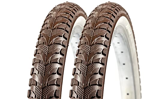 2 Stück 24 Zoll Fahrrad Reifen MITAS 24x1.95 Citybikes 50-507 braun Weiss 2 Stück 24 Zoll Fahrrad Reifen MITAS 24x1.95 Citybikes 50-507 braun Weiss von Rubena