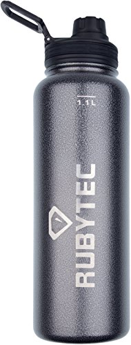 Rubytec Vakuum Cool Trinkflasche – Hammertone Graphit, 0,55 l von Rubytec