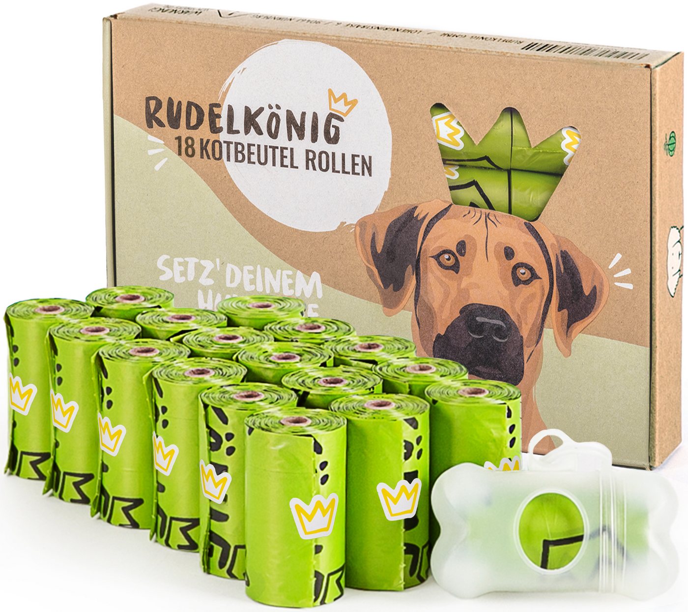 Rudelkönig Hundekotbeutel 300 Kotbeutel für Hunde aus recyceltem Kunststoff, Hundekotbeutel, Extra starke Hundekotbeutel Rudelkönig Hundekotbeutel 300 Kotbeutel für Hunde aus recyceltem Kunststoff, Hundekotbeutel, Extra starke Hundekotbeutel von Rudelkönig