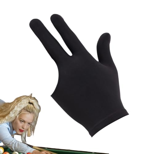 Ruhnjyg Billard-Handschuhe für die Linke Hand,Pool-Handschuhe für die Linke Hand,DREI-Finger-Poolhandschuhe - Elastische Show-Handschuhe für Herren und Damen für Billardschützen, von Ruhnjyg