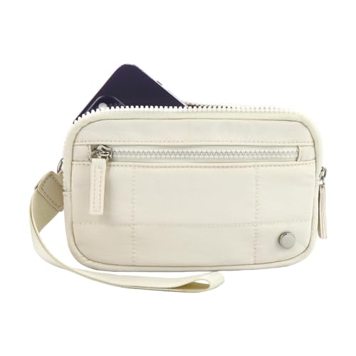 Ruhnjyg Handgelenk-Geldbörse, tragbare Clutch-Geldbörse – Kleingeldhalter, Handy-Organizer, Münzbörse mit Reißverschluss für Reisen, Einkaufen, Pendeln, beige, Refer to description, Unisex von Ruhnjyg