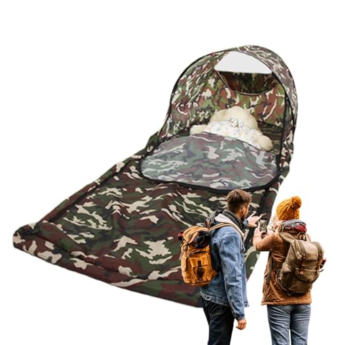 Ruhnjyg Schlafsack für Erwachsene, Camping-Schlafsack | Netz-Schlafzelt - Schlafsäcke für Erwachsene Männer, Schlafsack für Camping-Rucksackreisen, wasserdicht und leicht von Ruhnjyg