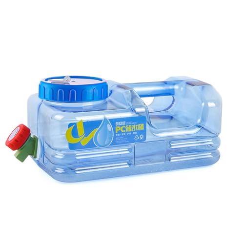 Wasserbehälter Trinkwasser Behälter | 5,5 L Wassereimer Mit Wasserhahn Und Schraubdeckel, Tragbarer Outdoor-Camping-Wasserspeicher, Krug, Wassertank Für Outdoor-Camping, Angeln, Party, Van, Wohnmobil von Ruhnjyg