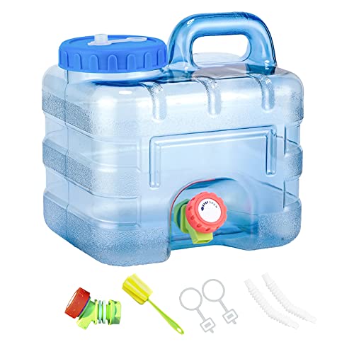 RuiDay Wasserkanister,7.5L-22 L Wasserbehälter mit Hahn,Wassertank Camping mit Griffen,Wasserspender mit Wasserhahn,Trinkwasserkanister Camping,Getränke Wasserkanister,Lebensmittelecht (7.5L) von RuiDay