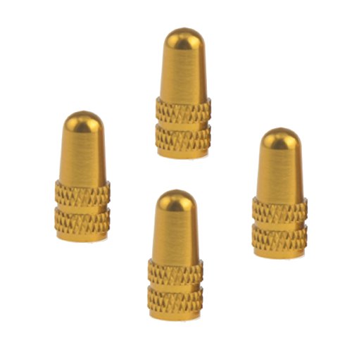 4 x Road Fahrrad CNC Alu Presta Ventilkappen, gold 4 x Road Fahrrad CNC Alu Presta Ventilkappen, gold von Ruifu