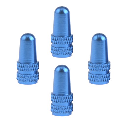4 x Road Fahrrad CNC Alu Presta Ventilkappen, blau 4 x Road Fahrrad CNC Alu Presta Ventilkappen, blau von Ruifu