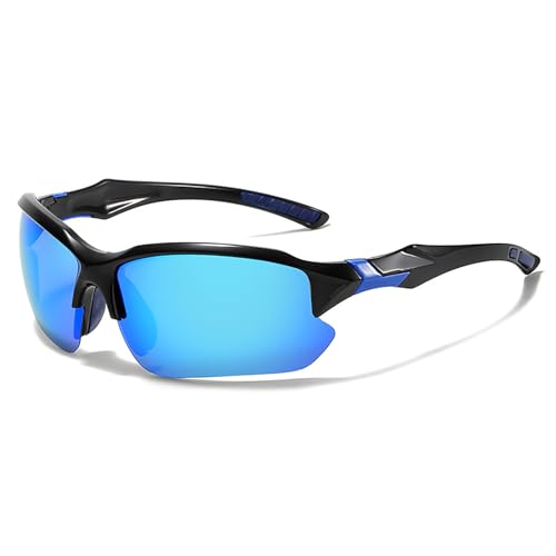 Ruikdly Schnelle Brille, Sonnenbrille Ski Polarisierende Schnelle Brille Rave, Fahrradbrille UV400 Sportbrille Herren Damen für Schnelle Radfahren Laufen Baseball Outdoorsport Fahrrad von Ruikdly