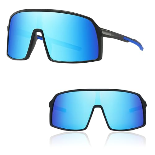 Ruikdly Fahrradbrille Schnelle Brille Schnelle Brille Rave Herren Rennrad Brille Sport Sonnenbrille UV400 Schutz für Herren Damen Outdooraktivitäten Wie Radfahren Laufen Glof Ski im Freien… von Ruikdly