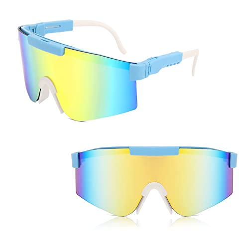 Ruikdly Schnelle Brille Rave Sonnenbrille Herren Polarisiert Fahrradbrille Winddicht Sportbrille Herren Fahrradbrille Damen von Ruikdly