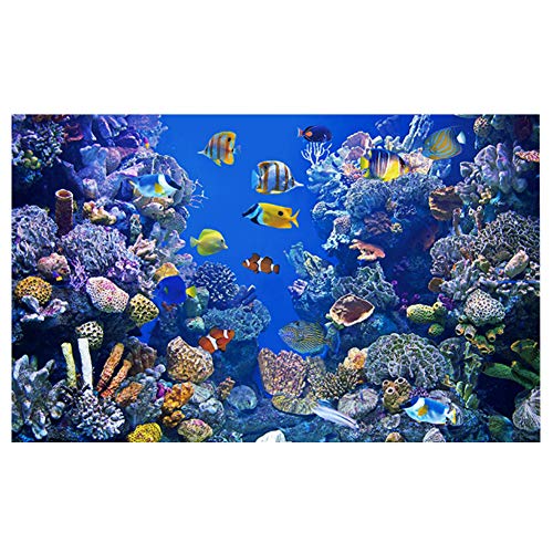Aquarium-Pfosten, innovatives Unterwasserwelt-Muster, Aquarium-Landschaftsdekoration, 50 x 100 cm von Ruiqas