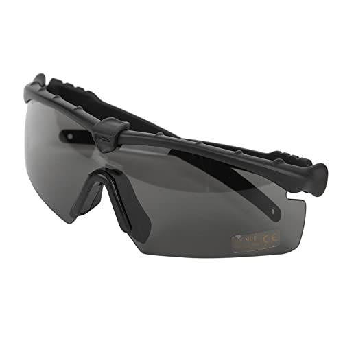 Ruiqas Winddichte Schutzbrille, sanddichte Militärbrille, Taktische Brille, Anti-Aufprall-Augenschutz zum Schießen, zum Laufen, Radfahren, Skifahren(Schwarz) von Ruiqas