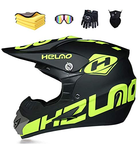 Ruiqieor Motorradhelm Kinder Cross Helme Sturzhelm Helm für Motorrad Kinderquad und Crossbike ATV Helm mit Handschuhe Maske Brille,Schwarz und Gelb M:57-58cm Ruiqieor Motorradhelm Kinder Cross Helme Sturzhelm Helm für Motorrad Kinderquad und Crossbike ATV Helm mit Handschuhe Maske Brille,Schwarz und Gelb M:57-58cm von Ruiqieor