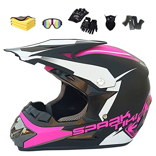 Ruiqieor Motorradhelm Motocross Helm Helm Kinder Road Helm für Mountainbike Bergbuggy Sport Schutz,Inklusive S, M, L, XL 4 Helmfutter,rosa Dirt Bike Helme für Erwachsene und Kinder Ruiqieor Motorradhelm Motocross Helm Helm Kinder Road Helm für Mountainbike Bergbuggy Sport Schutz,Inklusive S, M, L, XL 4 Helmfutter,rosa Dirt Bike Helme für Erwachsene und Kinder von Ruiqieor