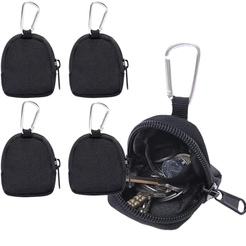 5 Stück Coin Purse Mit Reißverschluss, Münze Geldbeutel, Kopfhörer-Organizer Schlüsselanhänger Tasche Change Purses Kleine Organizer Taschen Canvas, Schlüsselanhänger Taschen Für Taille Pack (Schwarz 5 Stück Coin Purse Mit Reißverschluss, Münze Geldbeutel, Kopfhörer-Organizer Schlüsselanhänger Tasche Change Purses Kleine Organizer Taschen Canvas, Schlüsselanhänger Taschen Für Taille Pack (Schwarz von Rukjmqi