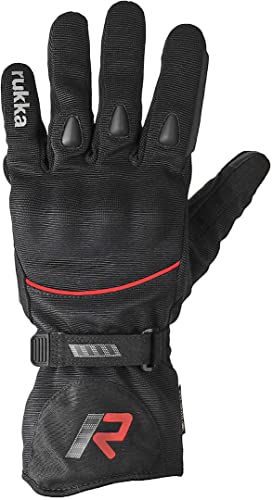 Rukka Virium 2.0 GTX Motorrad Handschuhe (Black/Red,12) von Rukka