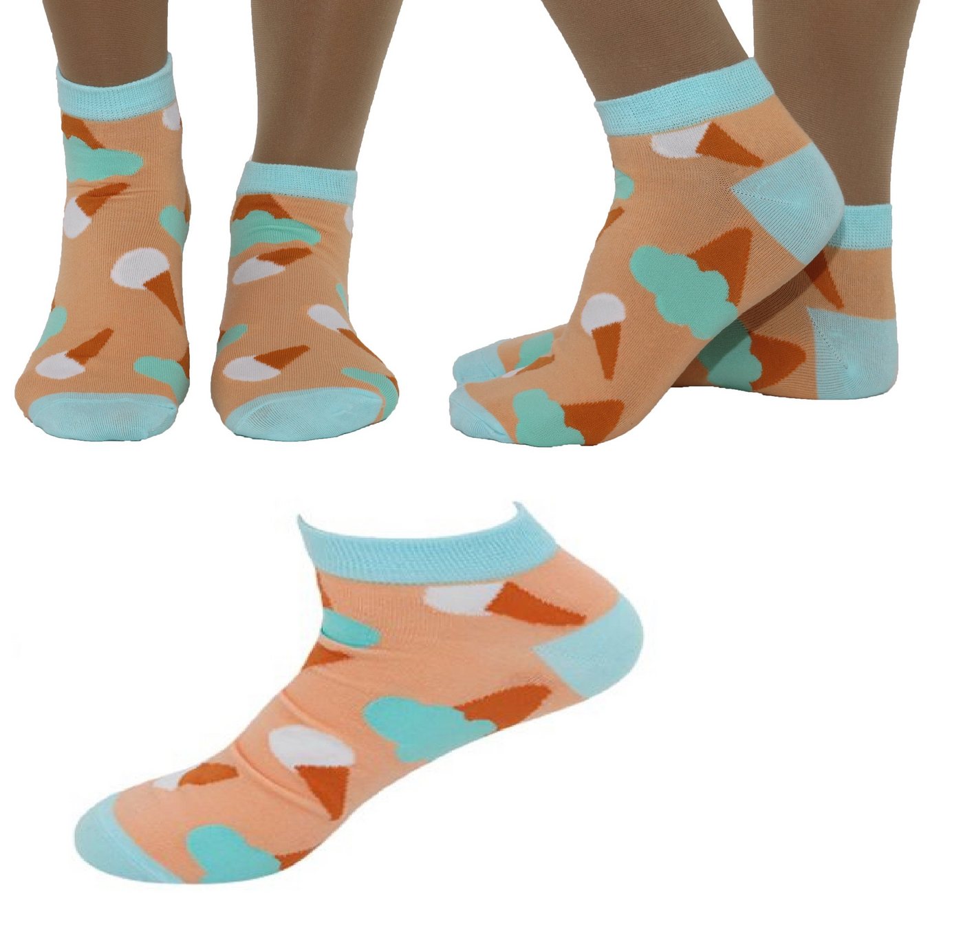 Rungassi Sneakersocken Damen Crazy Socken Sneaker Socken Kurz Gr. 39-42 E Rungassi Sneakersocken Damen Crazy Socken Sneaker Socken Kurz Gr. 39-42 E von Rungassi